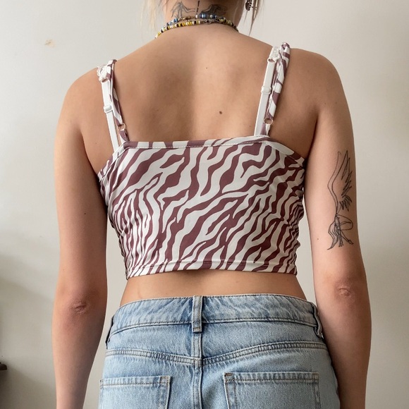 Zebra lace cami top - Picture 3 of 6